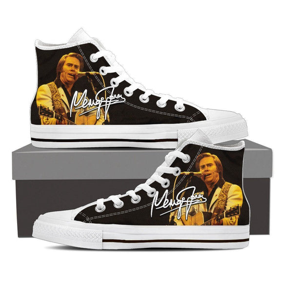 george jones ladies high top sneakers