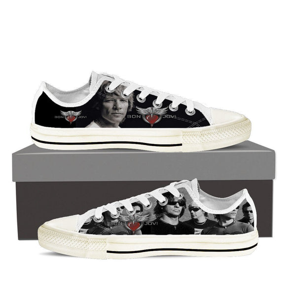 bon jovi mens low cut sneakers