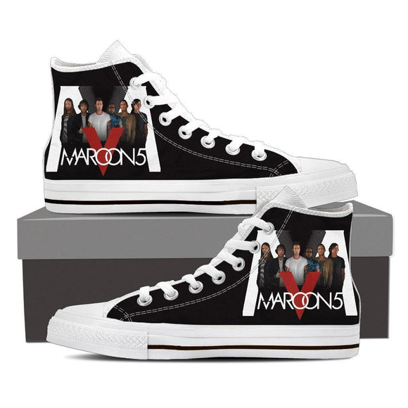 maroon 5 ladies high top sneakers