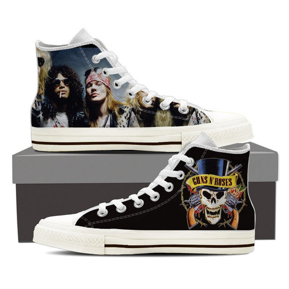 guns n roses mens high top sneakers