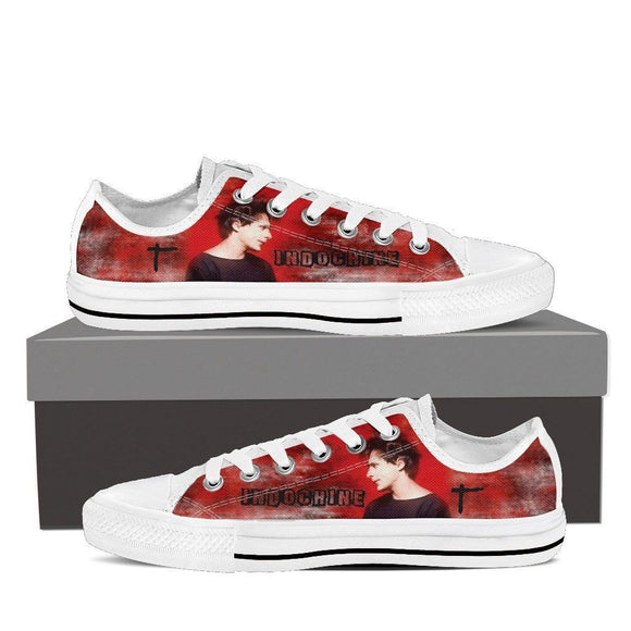 indochine band mens low cut sneakers