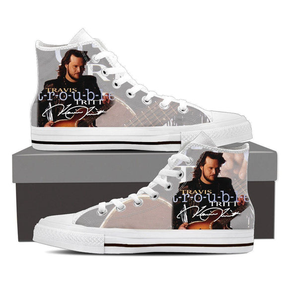 travis tritt ladies high top sneakers