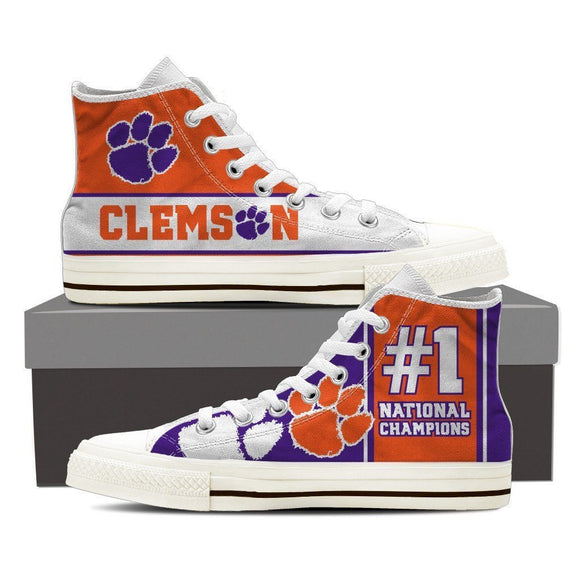 clemson tigers national champions ladies high top sneakers