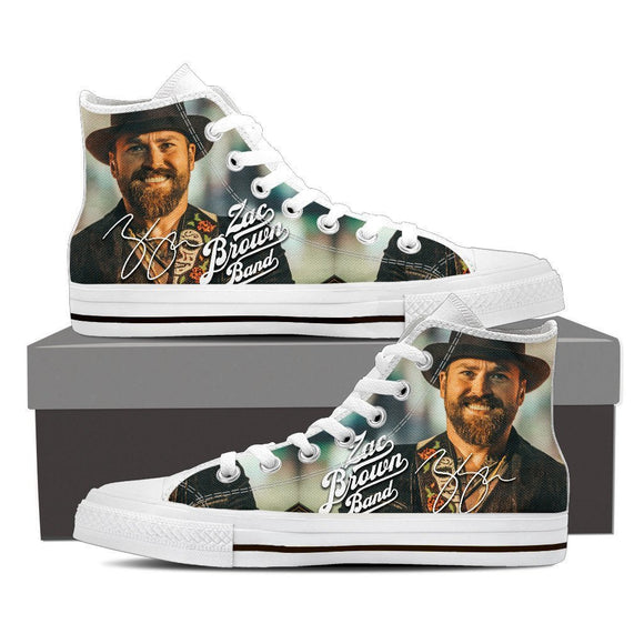 zac brown band mens high top sneakers