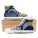san diego chargers mens high top sneakers high top