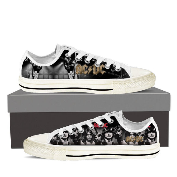 acdc band mens low cut sneakers