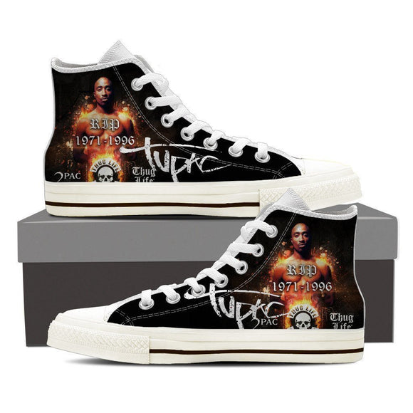 tupac shakur ladies high top sneakers