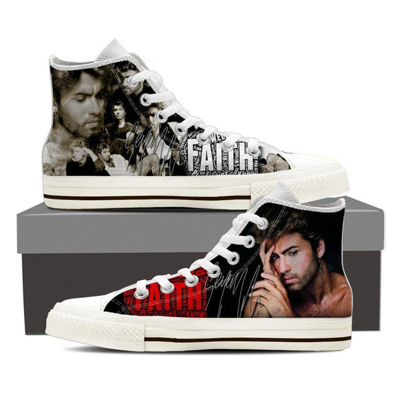 george michael  ladies high top sneakers