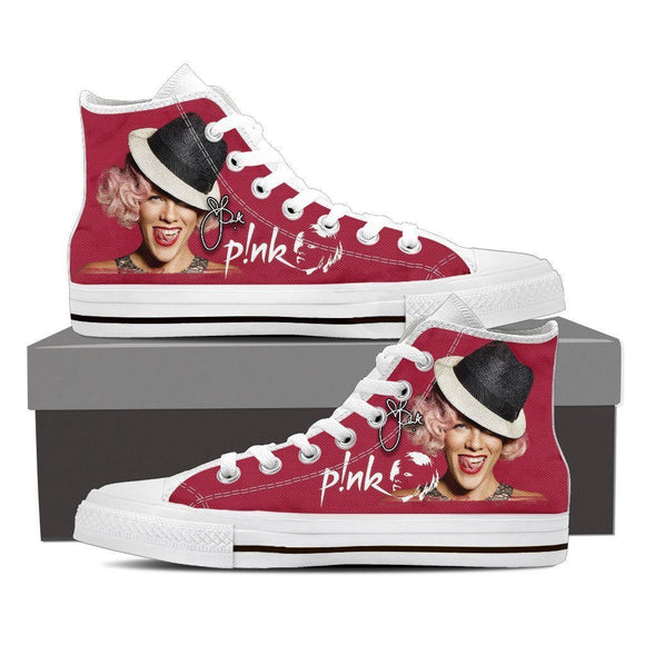 pink ladies high top sneakers
