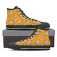 chef cap pattern ladies high top sneakers