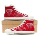 diamond firefighter ladies high top sneakers