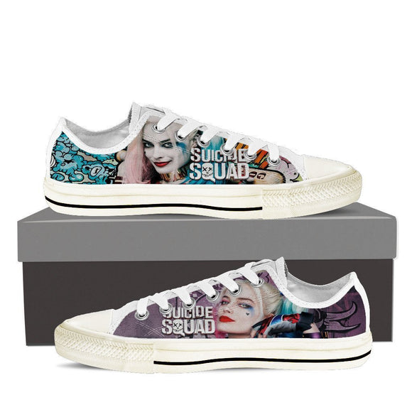 harley quinn ladies low cut sneakers