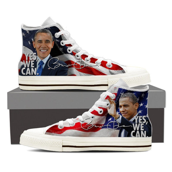 obama  ladies high top sneakers