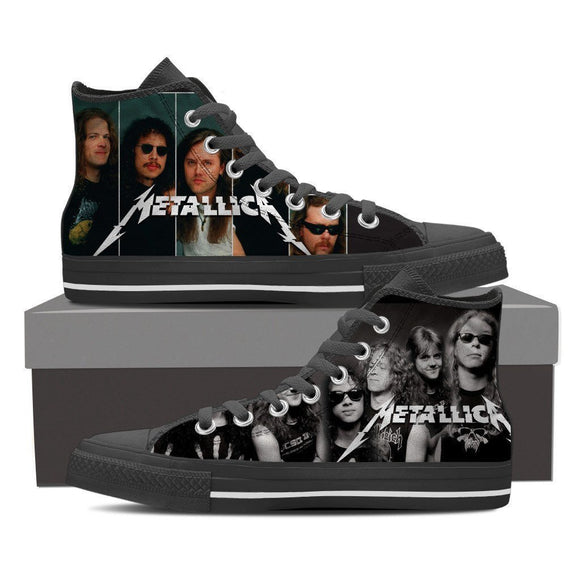 metallica ladies high top sneakers