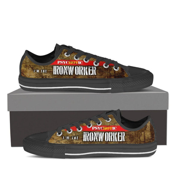 psychotic ironworker mens low cut sneakers