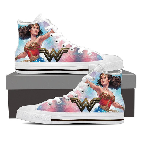 wonder woman mens high top sneakers