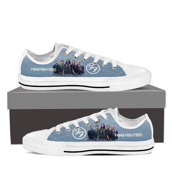 foo fighters mens low cut sneakers