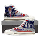 donald trump 45th president ladies high top sneakers