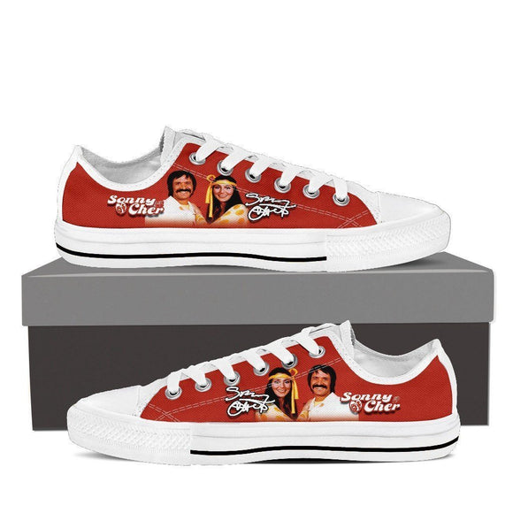 sonny and cher ladies low cut sneakers