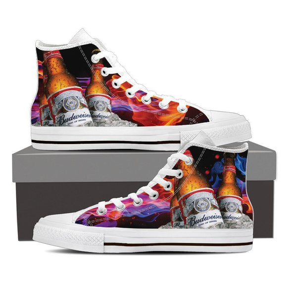 budweiser the beer ladies high top sneakers
