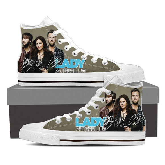 lady antebellum mens high top sneakers