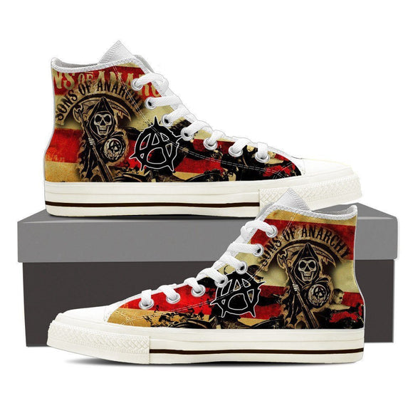 sons of anarchy ladies high top sneakers