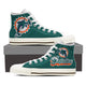dolphins  ladies high top sneakers