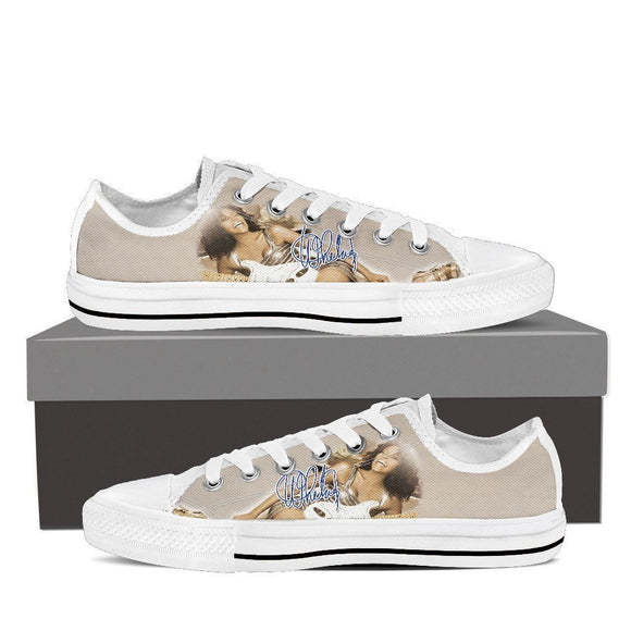 whitney houston mens low cut sneakers