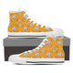 chef cap pattern ladies high top sneakers