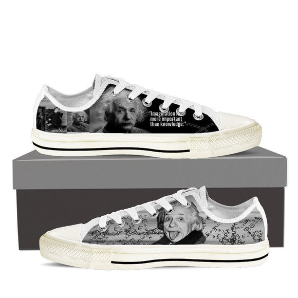 albert einstein mens low cut sneakers