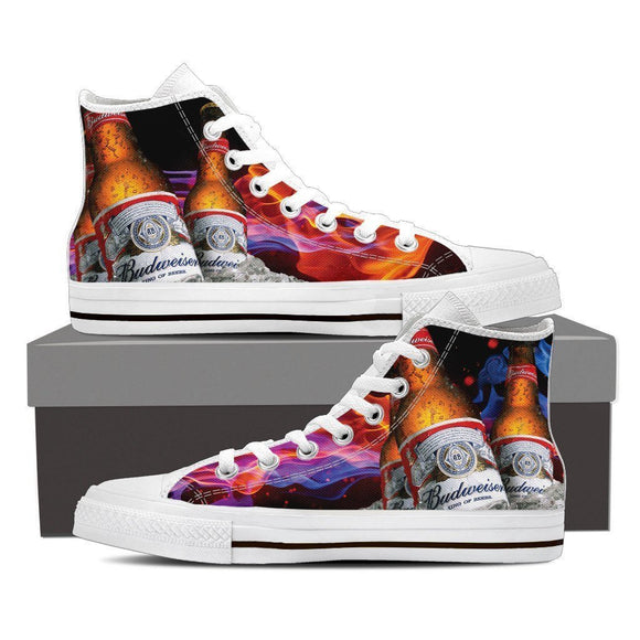 budweiser the beer mens high top sneakers
