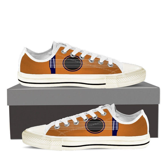 guitar art ladies low cut sneakers