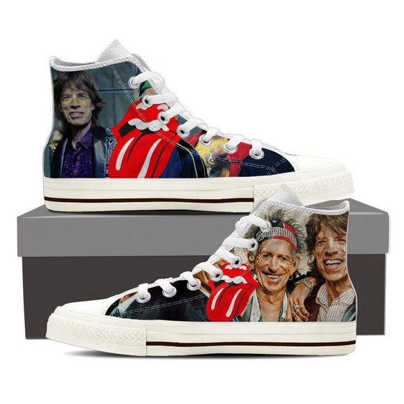 rolling stones mens high top sneakers