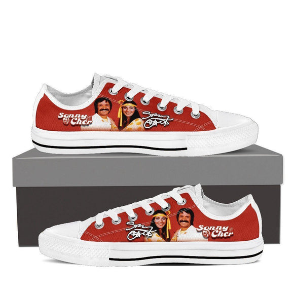 sonny and cher mens low cut sneakers