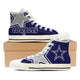 cowboys ladies high top sneakers