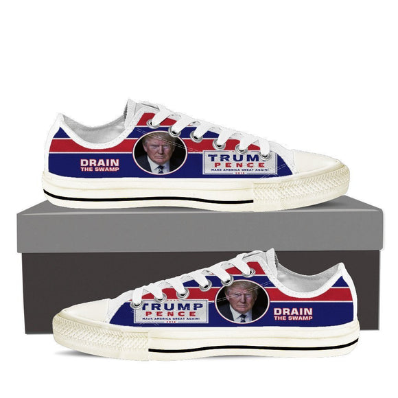 drain the swamp ladies low cut sneakers