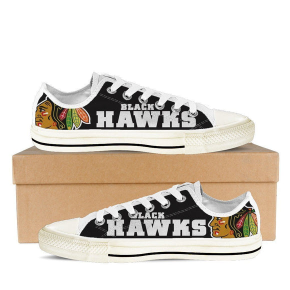 chicago blackhawks ladies low cut sneakers