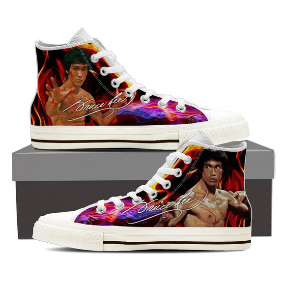 bruce lee  ladies high top sneakers