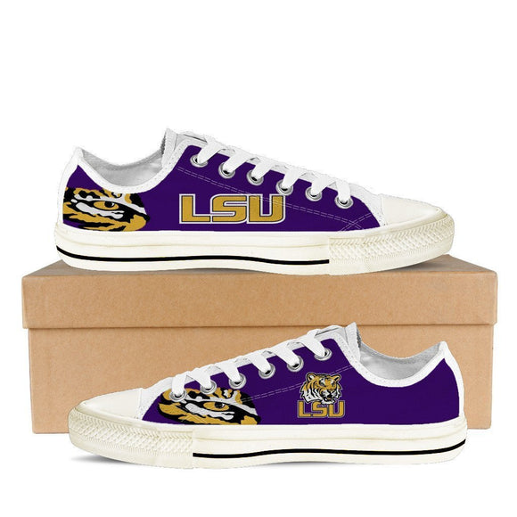 lsu tigers mens low cut sneakers cut