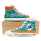 miami dolphins ladies high top sneakers