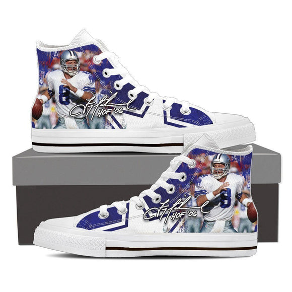 troy aikman mens high top sneakers
