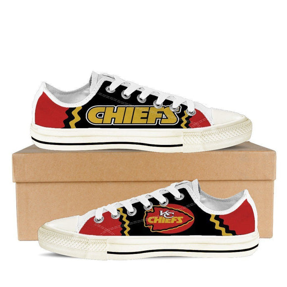 kansas chiefs ladies low cut sneakers
