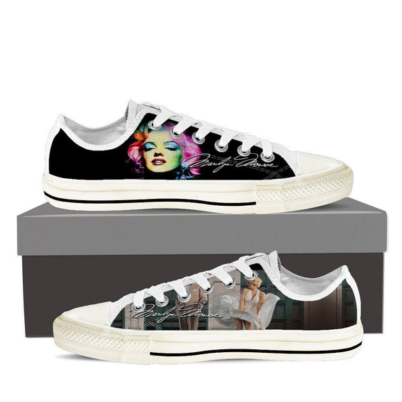 marilyn monroe mens low cut sneakers cut