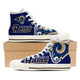 los angeles rams ladies high top sneakers