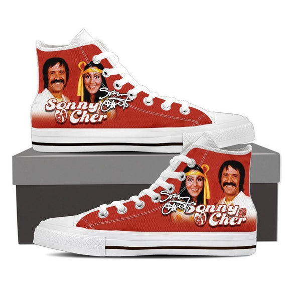 sonny and cher ladies high top sneakers