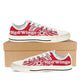 detroit red wings mens low cut sneakers cut