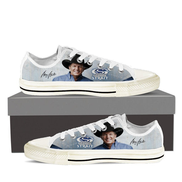 george strait mens low cut sneakers