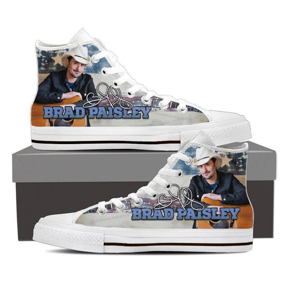 brad paisley ladies high top sneakers