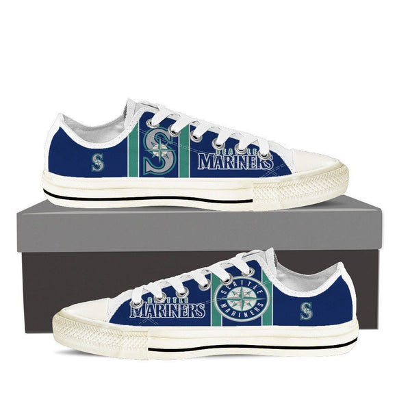 seattle mariners ladies low cut sneakers