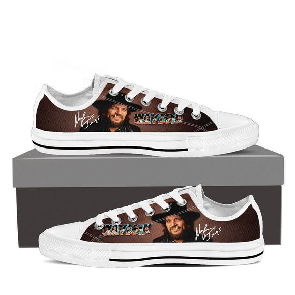waylon jennings ladies low cut sneakers